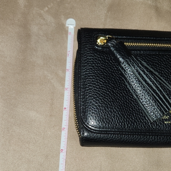 Kate Spade Midnight Black Pebbled Leather Clutch - Picture 8 of 8